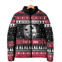 Fa La La La Snowman Tree Xmas Christmas Padded Jacket Xmas Holiday Patterns - Wonder Print Shop