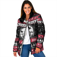 Fa La La La Snowman Tree Xmas Christmas Padded Jacket Xmas Holiday Patterns - Wonder Print Shop