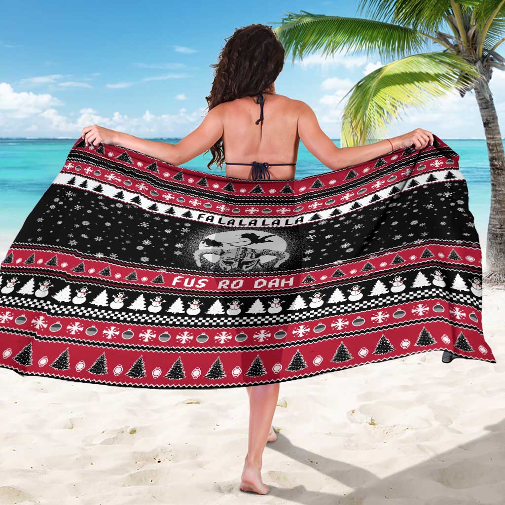 Fa La La La Snowman Tree Xmas Christmas Sarong Xmas Holiday Patterns - undefined