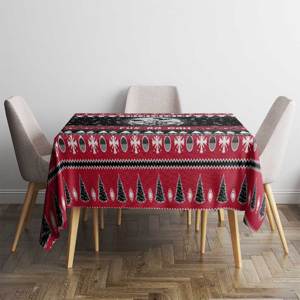 Fa La La La Snowman Tree Xmas Christmas Tablecloth Xmas Holiday Patterns - Wonder Print Shop