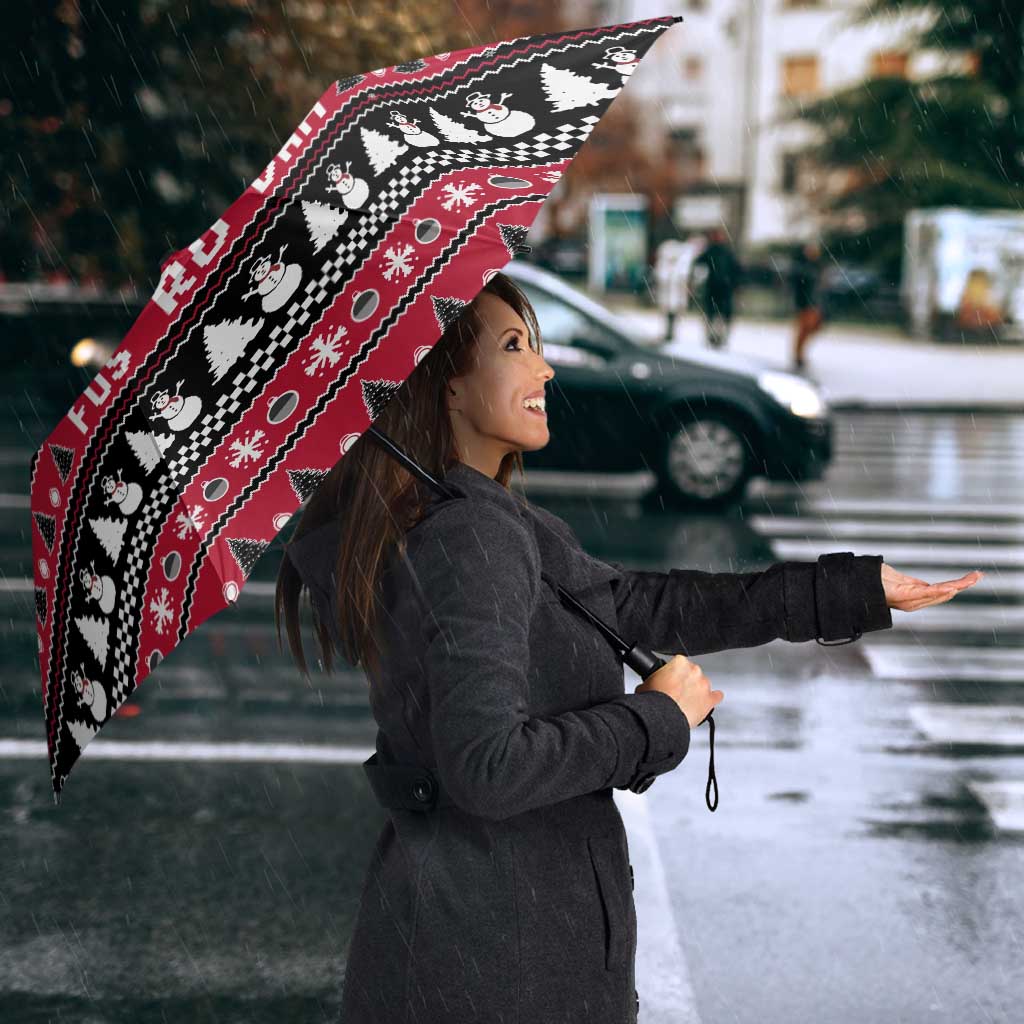 Fa La La La Snowman Tree Xmas Christmas Umbrella Xmas Holiday Patterns - Wonder Print Shop
