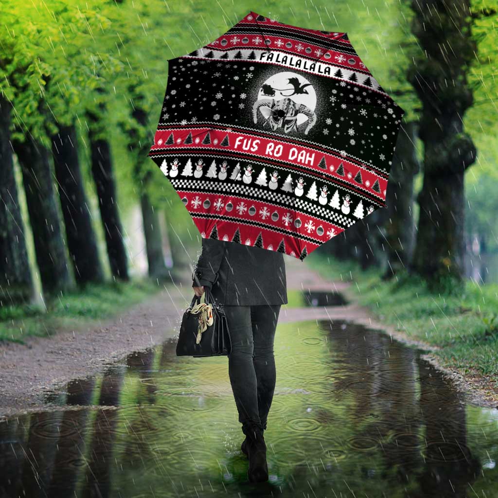 Fa La La La Snowman Tree Xmas Christmas Umbrella Xmas Holiday Patterns - Wonder Print Shop