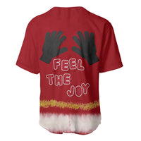 Feel The Joy Christmas Baseball Jersey Xmas Holiday Patterns - Wonder Print Shop