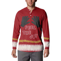 Feel The Joy Christmas Button Sweatshirt Xmas Holiday Patterns - Wonder Print Shop