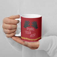 Feel The Joy Christmas Ceramic Mug Xmas Holiday Patterns - Wonder Print Shop