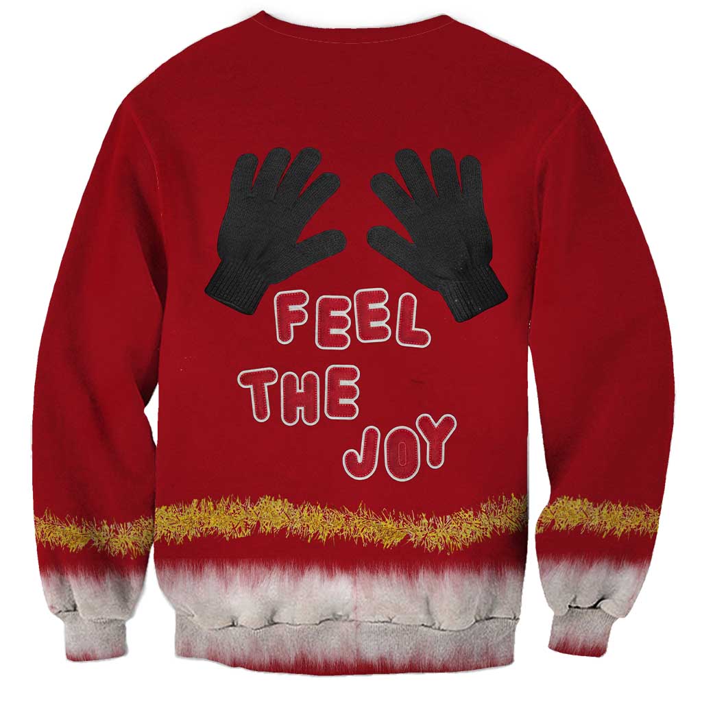 Feel The Joy Christmas Sweatshirt Xmas Holiday Patterns - Wonder Print Shop