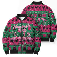 Firefighter Presents Christmas Bomber Puffer Jacket Xmas Holiday Patterns - Wonder Print Shop
