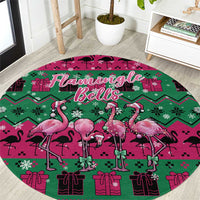Firefighter Presents Christmas Round Carpet Xmas Holiday Patterns - Wonder Print Shop