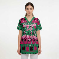 Firefighter Presents Christmas Scrub Top Xmas Holiday Patterns - undefined