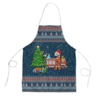 Flamingle Bells Xmas Christmas Apron Xmas Holiday Patterns - Wonder Print Shop