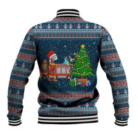 Flamingle Bells Xmas Christmas Baseball Jacket Xmas Holiday Patterns - Wonder Print Shop