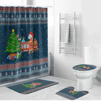 Flamingle Bells Xmas Christmas Bathroom Set Xmas Holiday Patterns - Wonder Print Shop