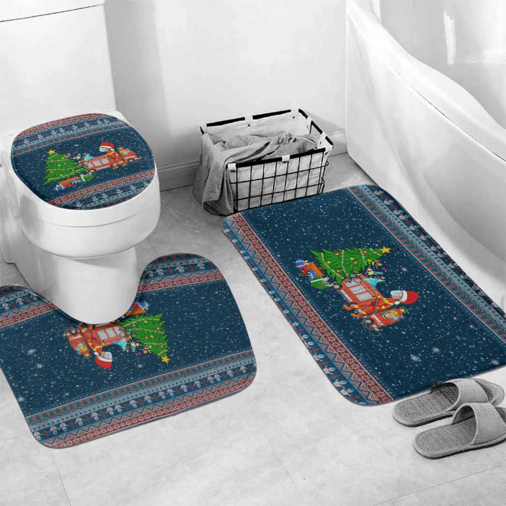 Flamingle Bells Xmas Christmas Bathroom Set Xmas Holiday Patterns - Wonder Print Shop