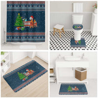 Flamingle Bells Xmas Christmas Bathroom Set Xmas Holiday Patterns - Wonder Print Shop