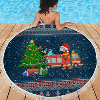 Flamingle Bells Xmas Christmas Beach Blanket Xmas Holiday Patterns - Wonder Print Shop