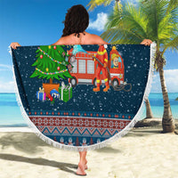 Flamingle Bells Xmas Christmas Beach Blanket Xmas Holiday Patterns - Wonder Print Shop