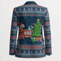 Flamingle Bells Xmas Christmas Blazer Xmas Holiday Patterns - Wonder Print Shop