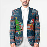 Flamingle Bells Xmas Christmas Blazer Xmas Holiday Patterns - Wonder Print Shop
