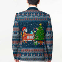 Flamingle Bells Xmas Christmas Blazer Xmas Holiday Patterns - Wonder Print Shop