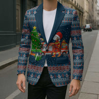 Flamingle Bells Xmas Christmas Blazer Xmas Holiday Patterns - Wonder Print Shop