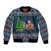 Flamingle Bells Xmas Christmas Bomber Jacket Xmas Holiday Patterns - Wonder Print Shop