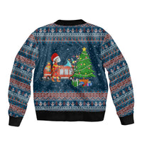 Flamingle Bells Xmas Christmas Bomber Jacket Xmas Holiday Patterns - Wonder Print Shop