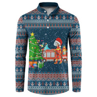Flamingle Bells Xmas Christmas Button Sweatshirt Xmas Holiday Patterns - Wonder Print Shop