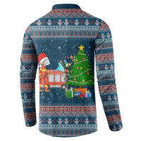 Flamingle Bells Xmas Christmas Button Sweatshirt Xmas Holiday Patterns - Wonder Print Shop
