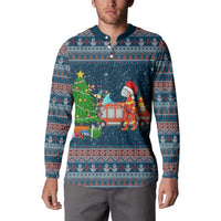 Flamingle Bells Xmas Christmas Button Sweatshirt Xmas Holiday Patterns - Wonder Print Shop