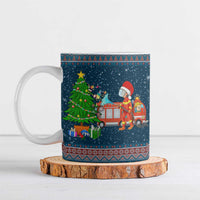 Flamingle Bells Xmas Christmas Ceramic Mug Xmas Holiday Patterns - Wonder Print Shop