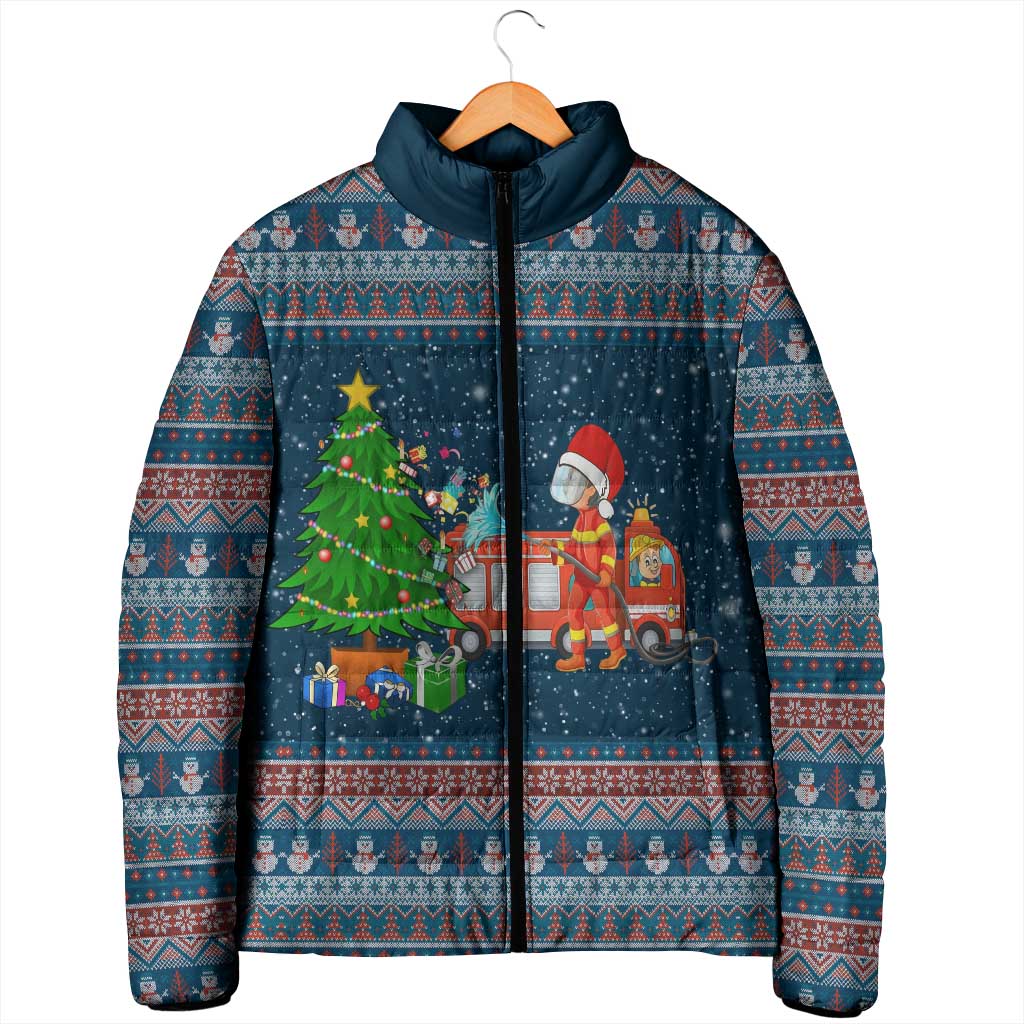 Flamingle Bells Xmas Christmas Padded Jacket Xmas Holiday Patterns - Wonder Print Shop