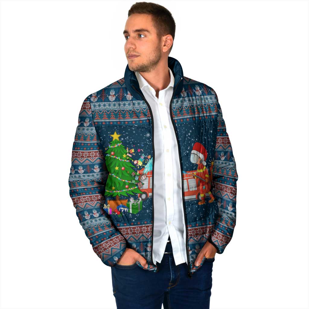 Flamingle Bells Xmas Christmas Padded Jacket Xmas Holiday Patterns - Wonder Print Shop