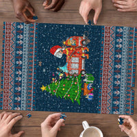 Flamingle Bells Xmas Christmas Puzzle Xmas Holiday Patterns - Wonder Print Shop
