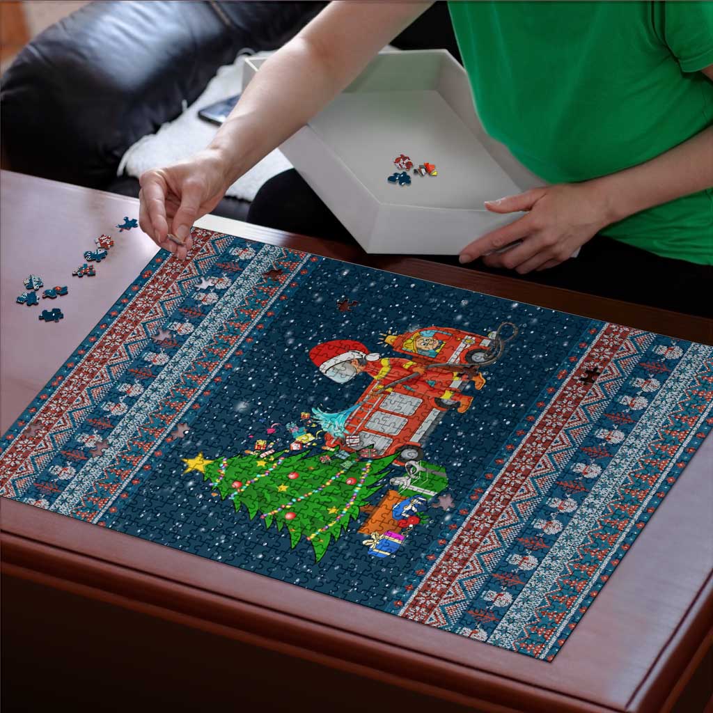 Flamingle Bells Xmas Christmas Puzzle Xmas Holiday Patterns - Wonder Print Shop