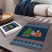 Flamingle Bells Xmas Christmas Puzzle Xmas Holiday Patterns - Wonder Print Shop
