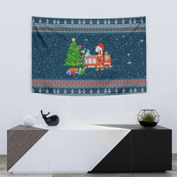 Flamingle Bells Xmas Christmas Tapestry Xmas Holiday Patterns - Wonder Print Shop