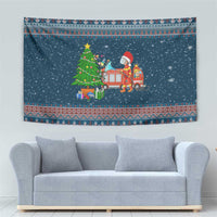 Flamingle Bells Xmas Christmas Tapestry Xmas Holiday Patterns - Wonder Print Shop