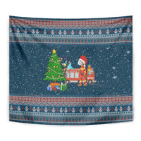 Flamingle Bells Xmas Christmas Tapestry Xmas Holiday Patterns - Wonder Print Shop