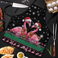 Flamingo Couple Christmas Apron Xmas Holiday Patterns - Wonder Print Shop