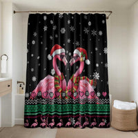 Flamingo Couple Christmas Bathroom Set Xmas Holiday Patterns - Wonder Print Shop