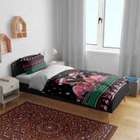 Flamingo Couple Christmas Bedding Set Xmas Holiday Patterns - Wonder Print Shop