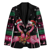 Flamingo Couple Christmas Blazer Xmas Holiday Patterns - Wonder Print Shop