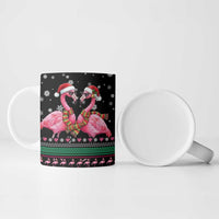 Flamingo Couple Christmas Ceramic Mug Xmas Holiday Patterns - Wonder Print Shop