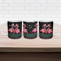 Flamingo Couple Christmas Ceramic Mug Xmas Holiday Patterns - Wonder Print Shop