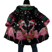 Flamingo Couple Christmas Cloak Xmas Holiday Patterns - Wonder Print Shop