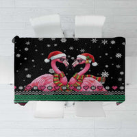 Flamingo Couple Christmas Tablecloth Xmas Holiday Patterns - Wonder Print Shop