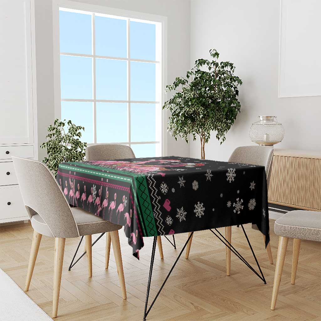 Flamingo Couple Christmas Tablecloth Xmas Holiday Patterns - Wonder Print Shop