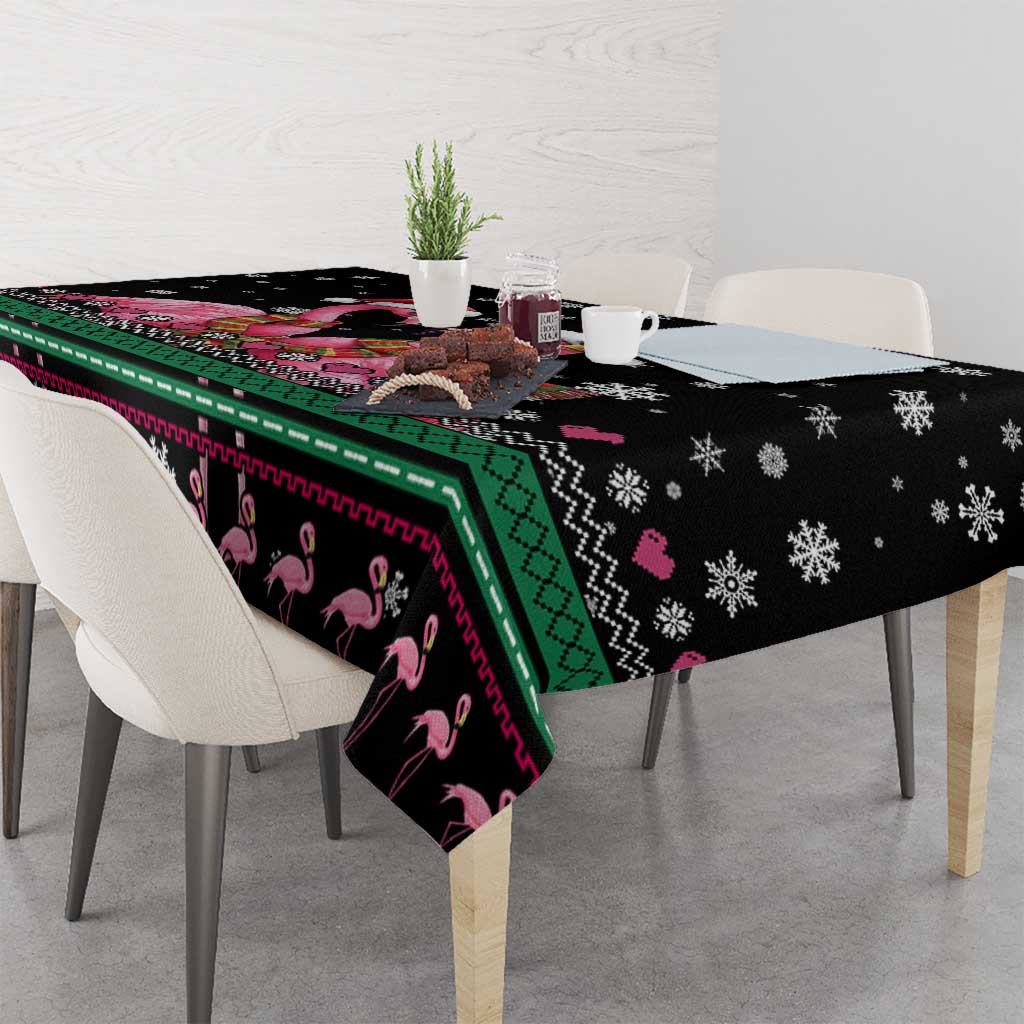 Flamingo Couple Christmas Tablecloth Xmas Holiday Patterns - Wonder Print Shop
