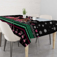 Flamingo Couple Christmas Tablecloth Xmas Holiday Patterns - Wonder Print Shop