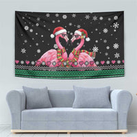 Flamingo Couple Christmas Tapestry Xmas Holiday Patterns - Wonder Print Shop